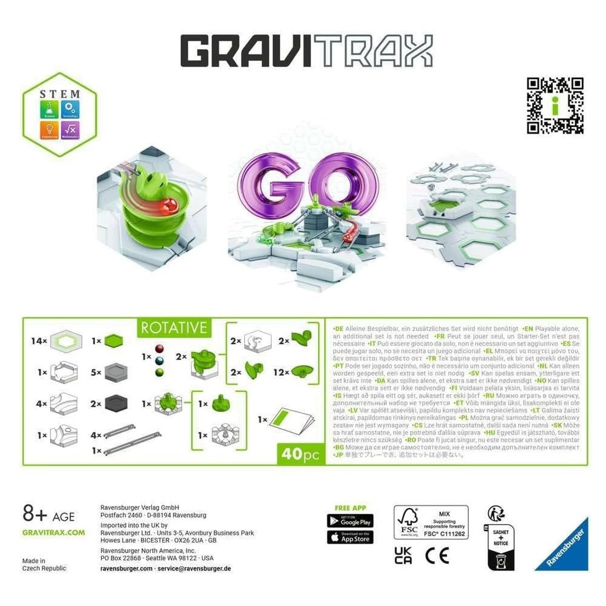 Gravitrax - GO Rotative blanc, RAVENSBURGER