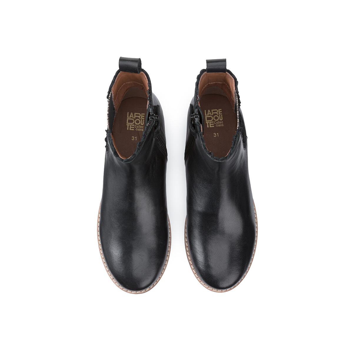 Bottines cuir chelsea noir, LA REDOUTE COLLECTIONS