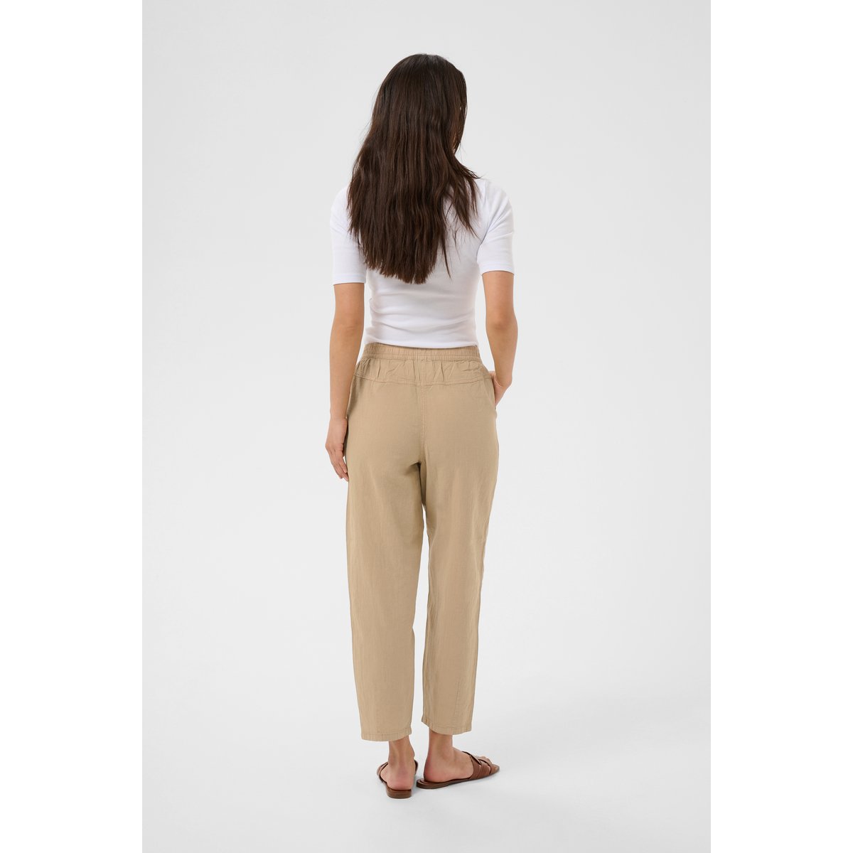 Pantalon casual beige classic sand, KAFFE