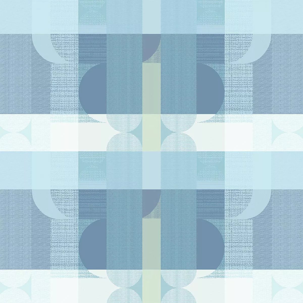Nappe pur coton enduit MILLE TEXTURES bleu, GARNIER THIEBAUT