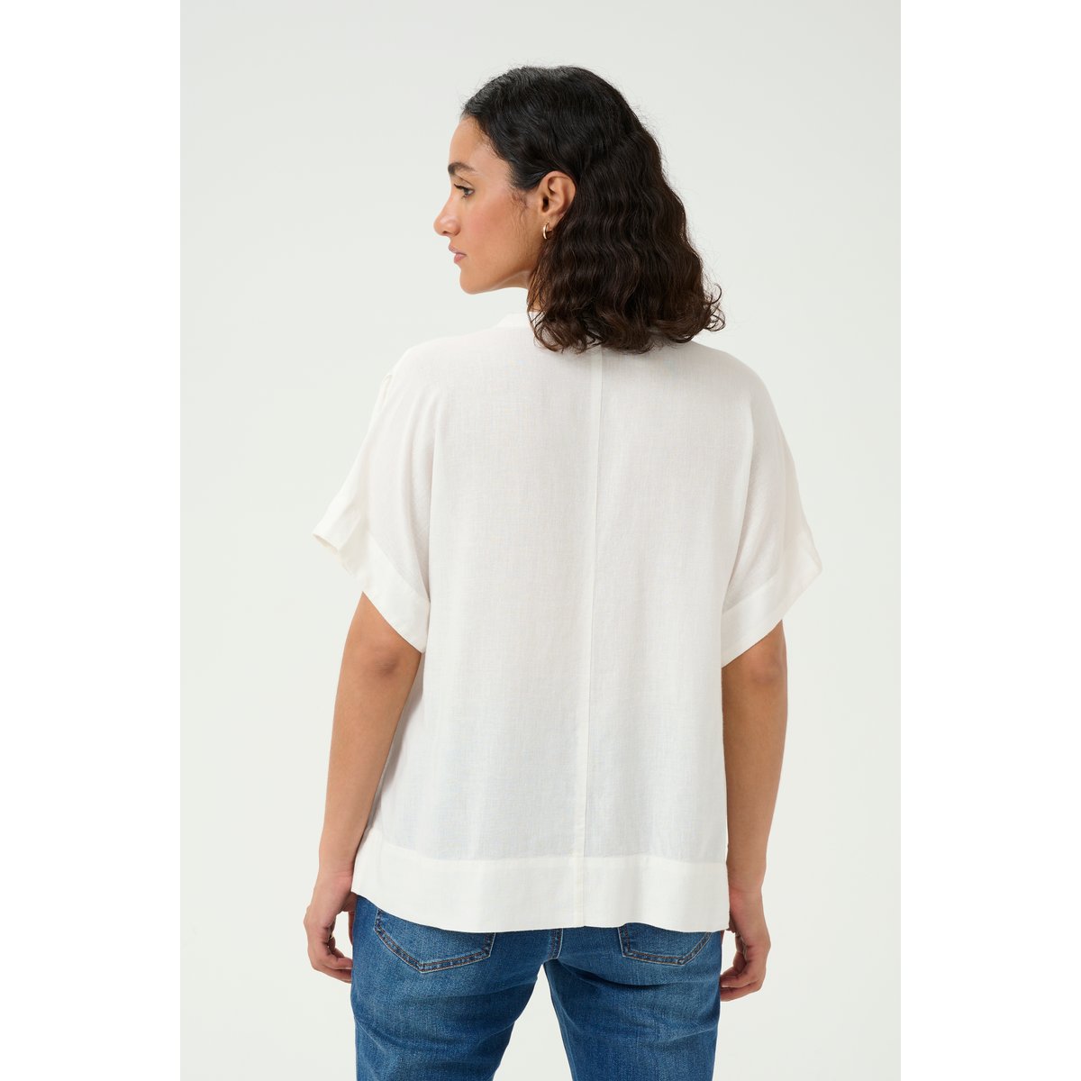 Blouse à manches courtes blanc chalk, KAFFE