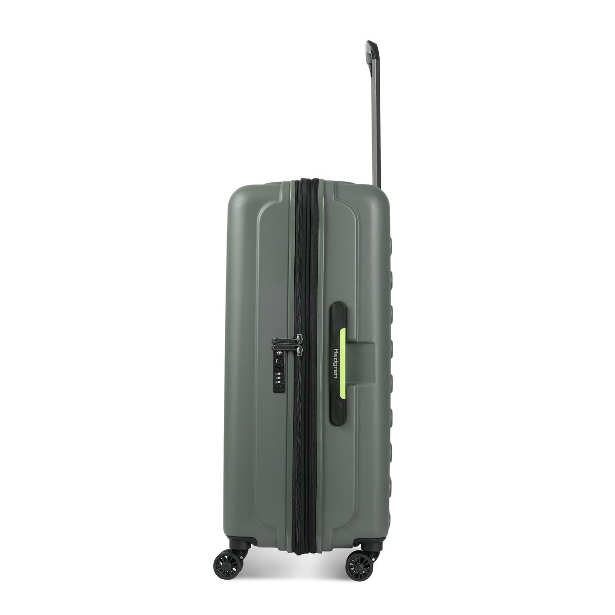 Valise soute rigide grand volume extensible sécurisée olive, HEDGREN