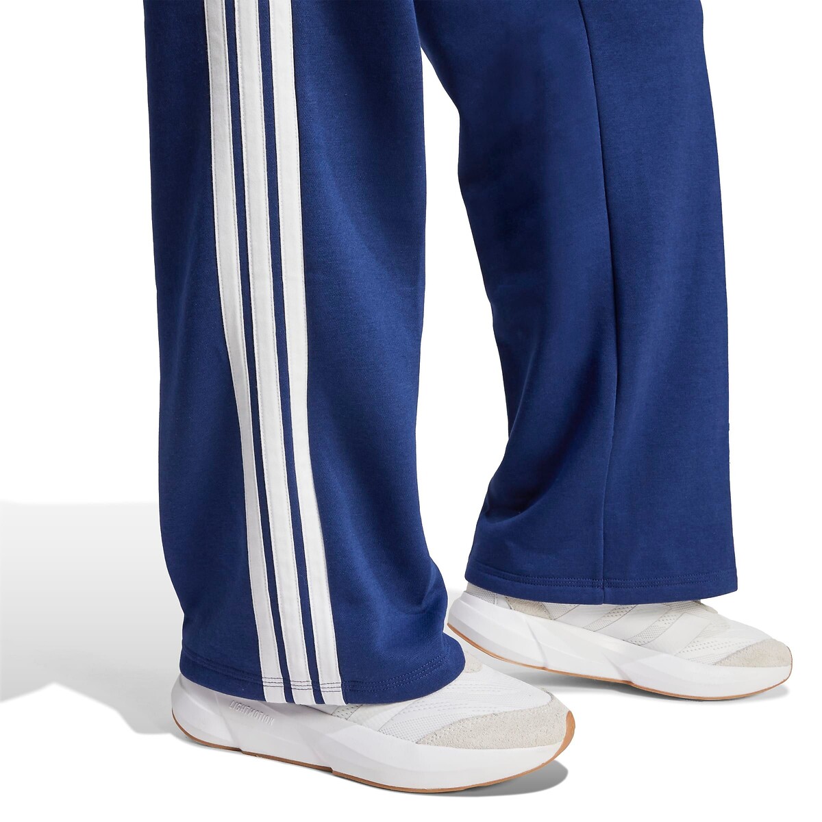 Essentials 3 Stripes Fleece Wide Leg Trousers blue, ADIDAS SPORTSWEAR