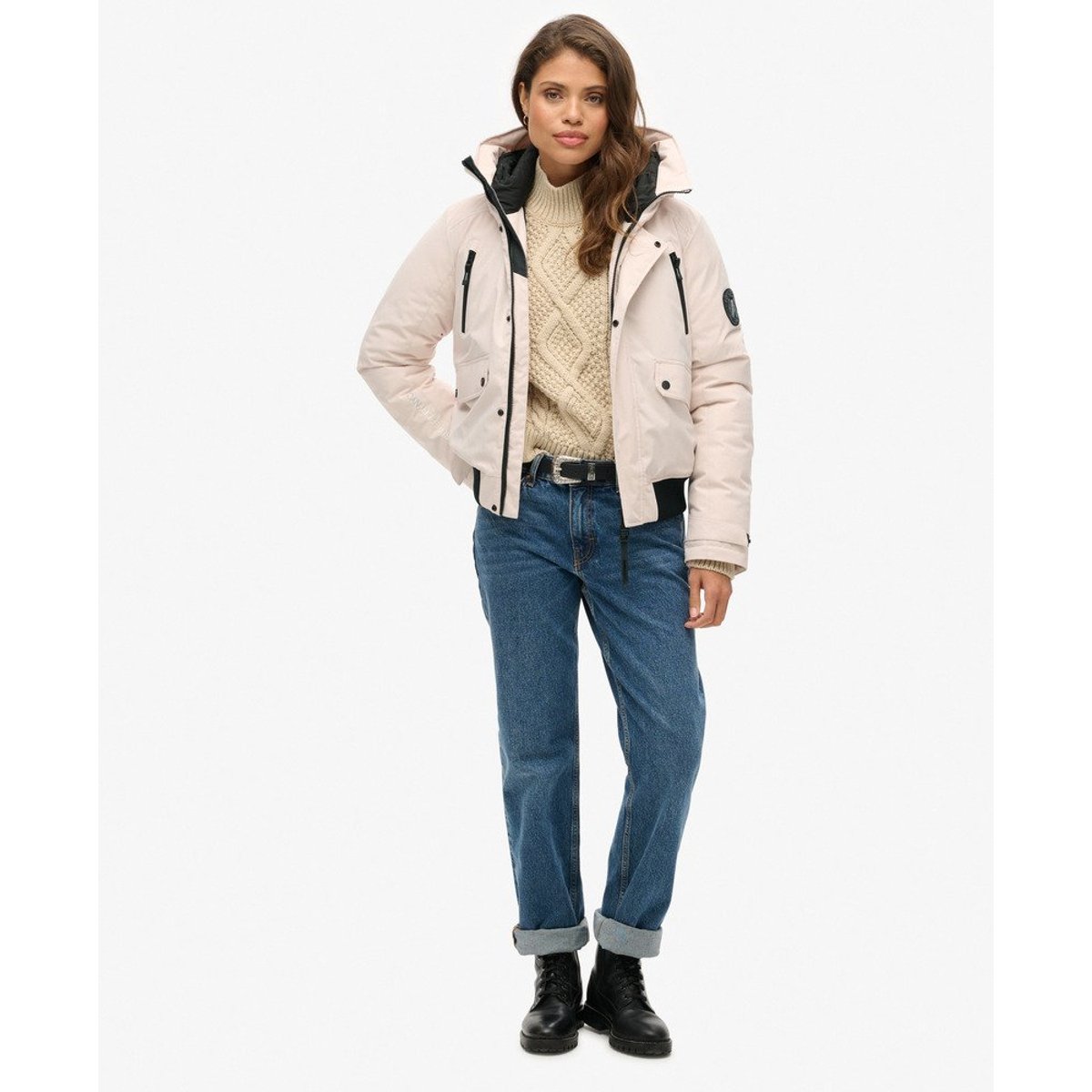 Bomber rembourré City gris cassé, SUPERDRY