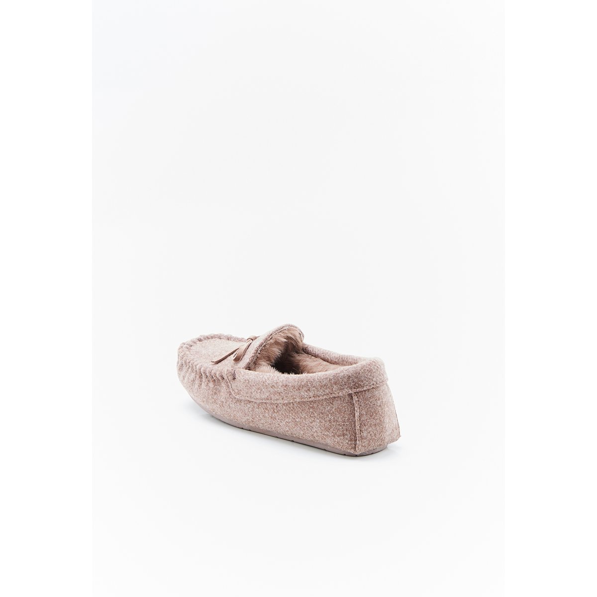 Chaussons Thermolactyl effet feutre marron taupe chiné, DAMART