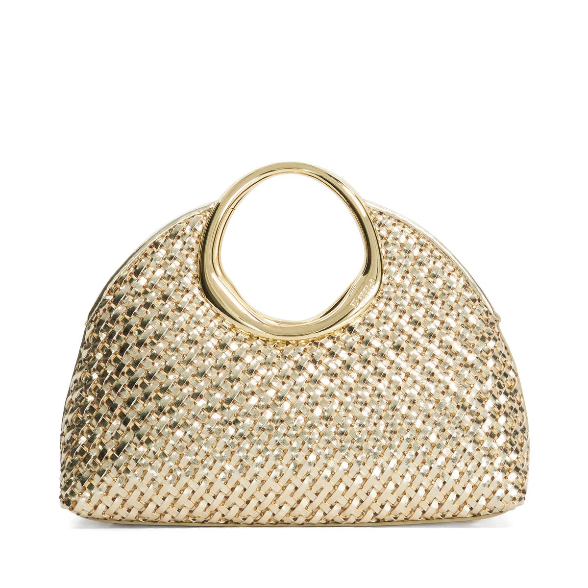 Sac tissé avec poignée dorée - EARNING gold-diamantes, DUNE LONDON