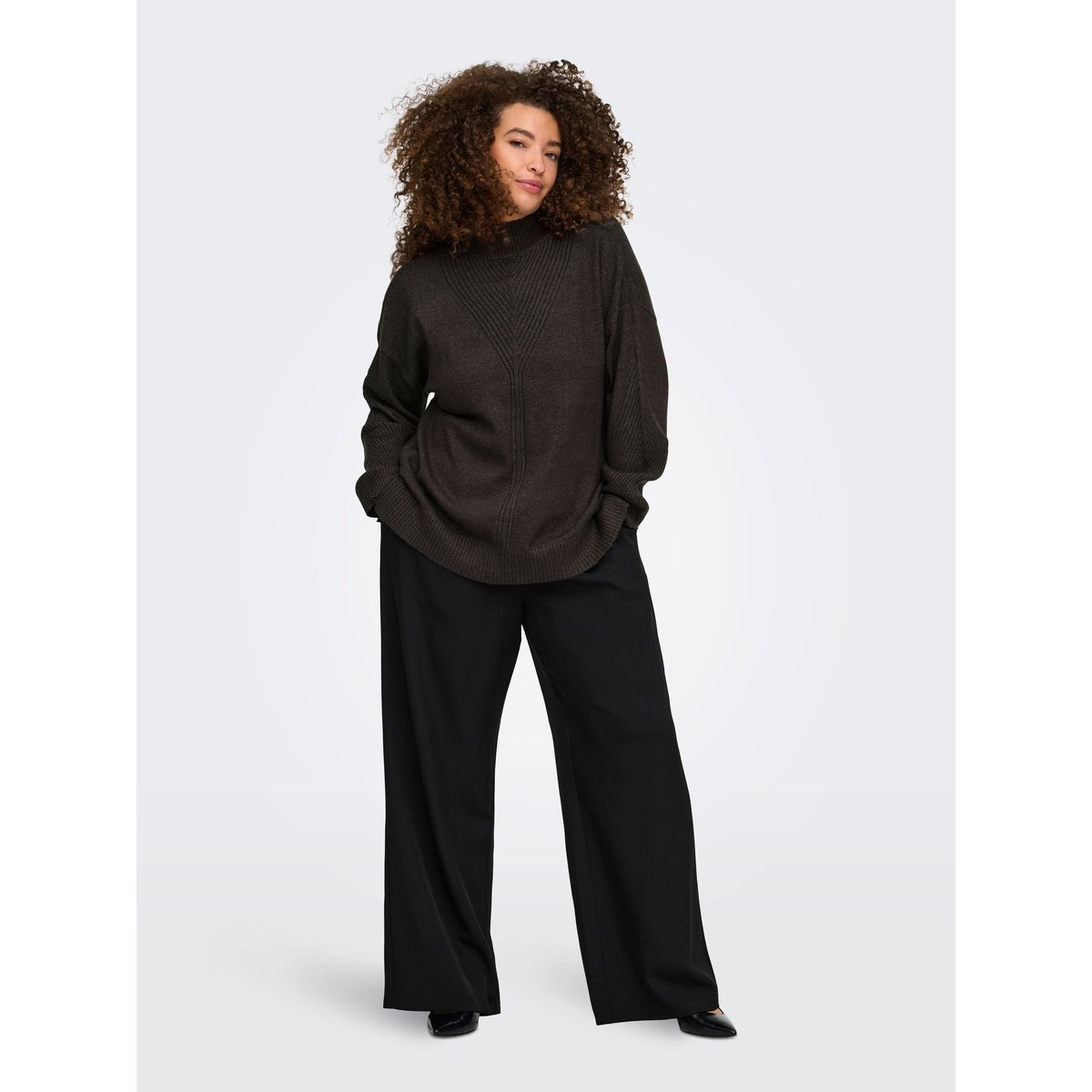 Pull En Maille chocolate torte, ONLY CARMAKOMA