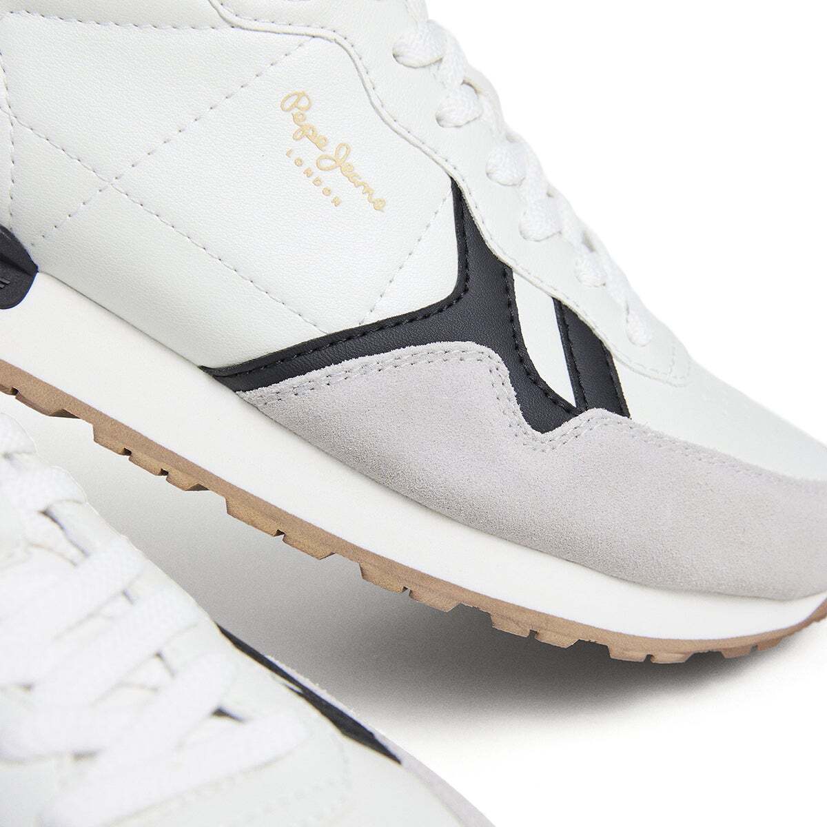 Baskets Micro-Perforées -  Brit blanc, PEPE JEANS