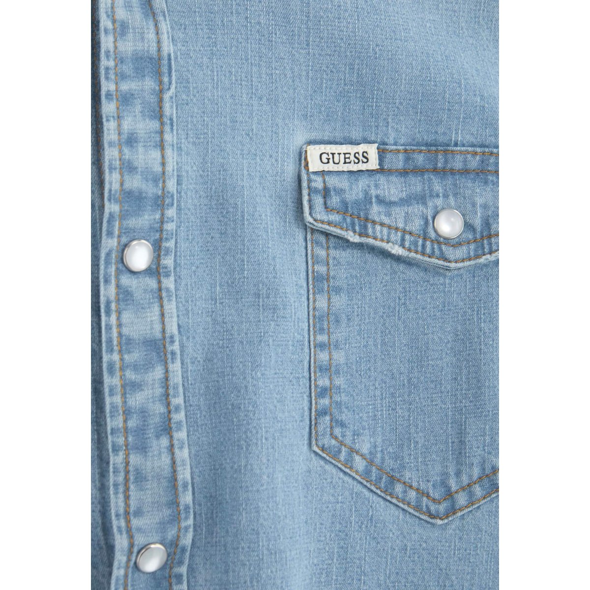 Chemise En Jean Coupe Slim bleu ciel, GUESS