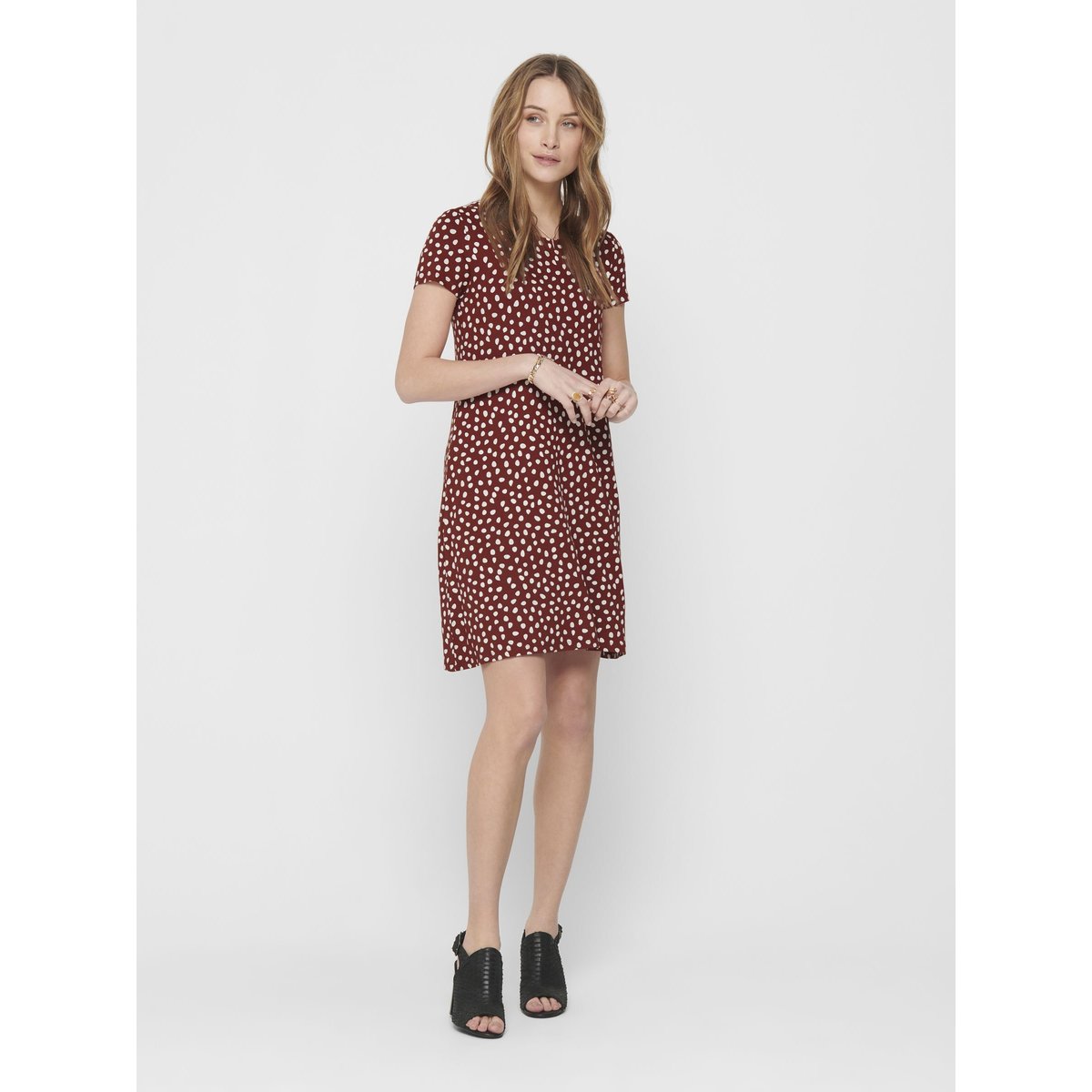 Robe courte, croisé au dos henna, ONLY