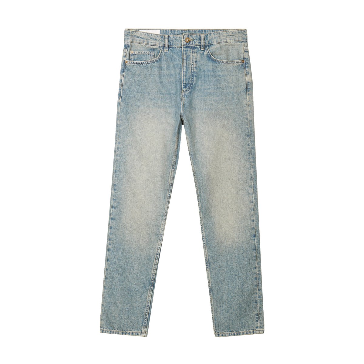 Jeans straight taille tapered denim dirty, BONOBO