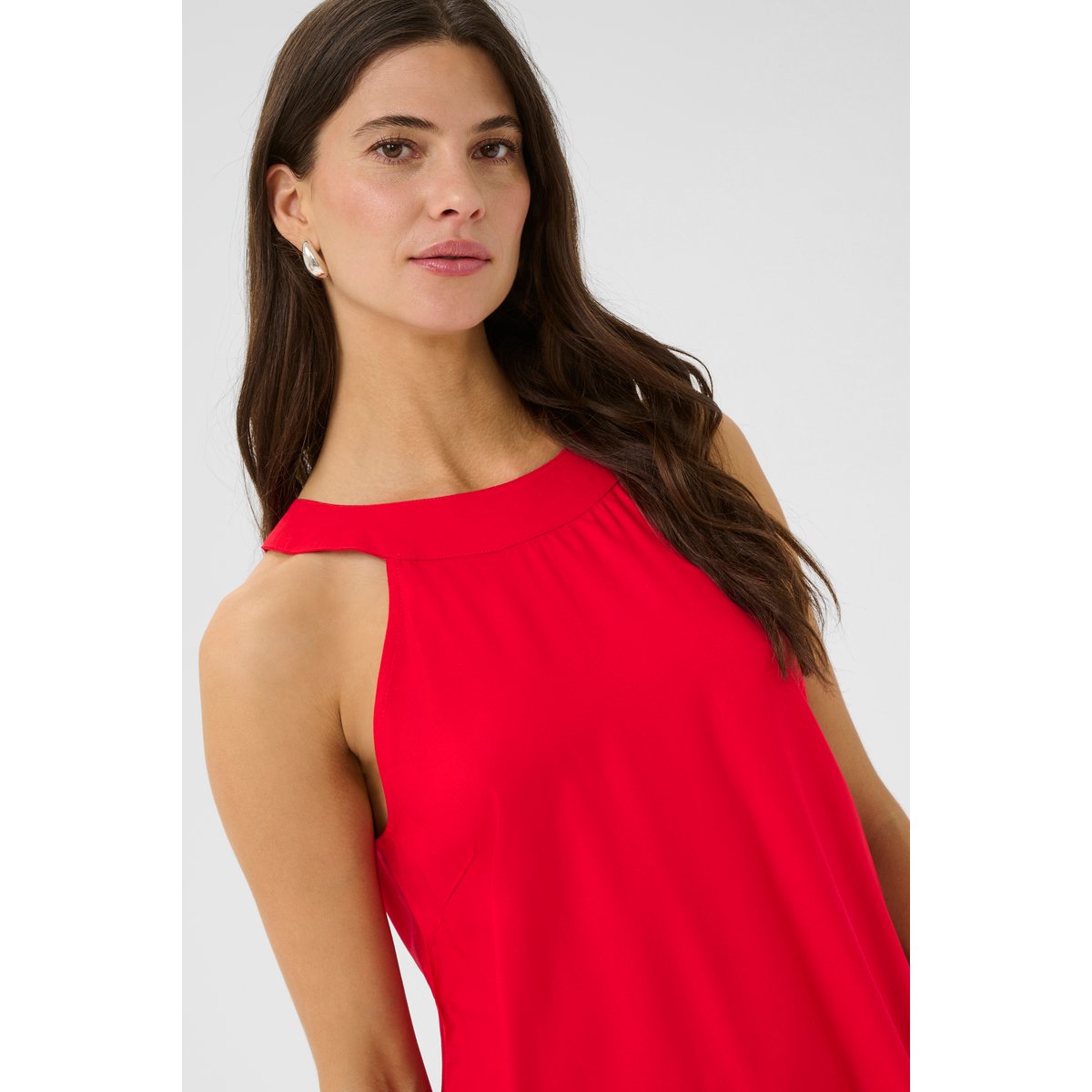 Sleeveless blouse rouge high risk red, CREAM