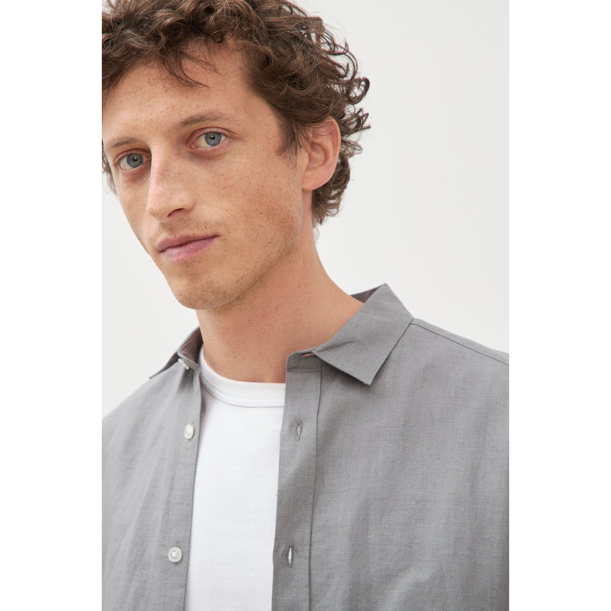Chemise manches longues gris, BONOBO
