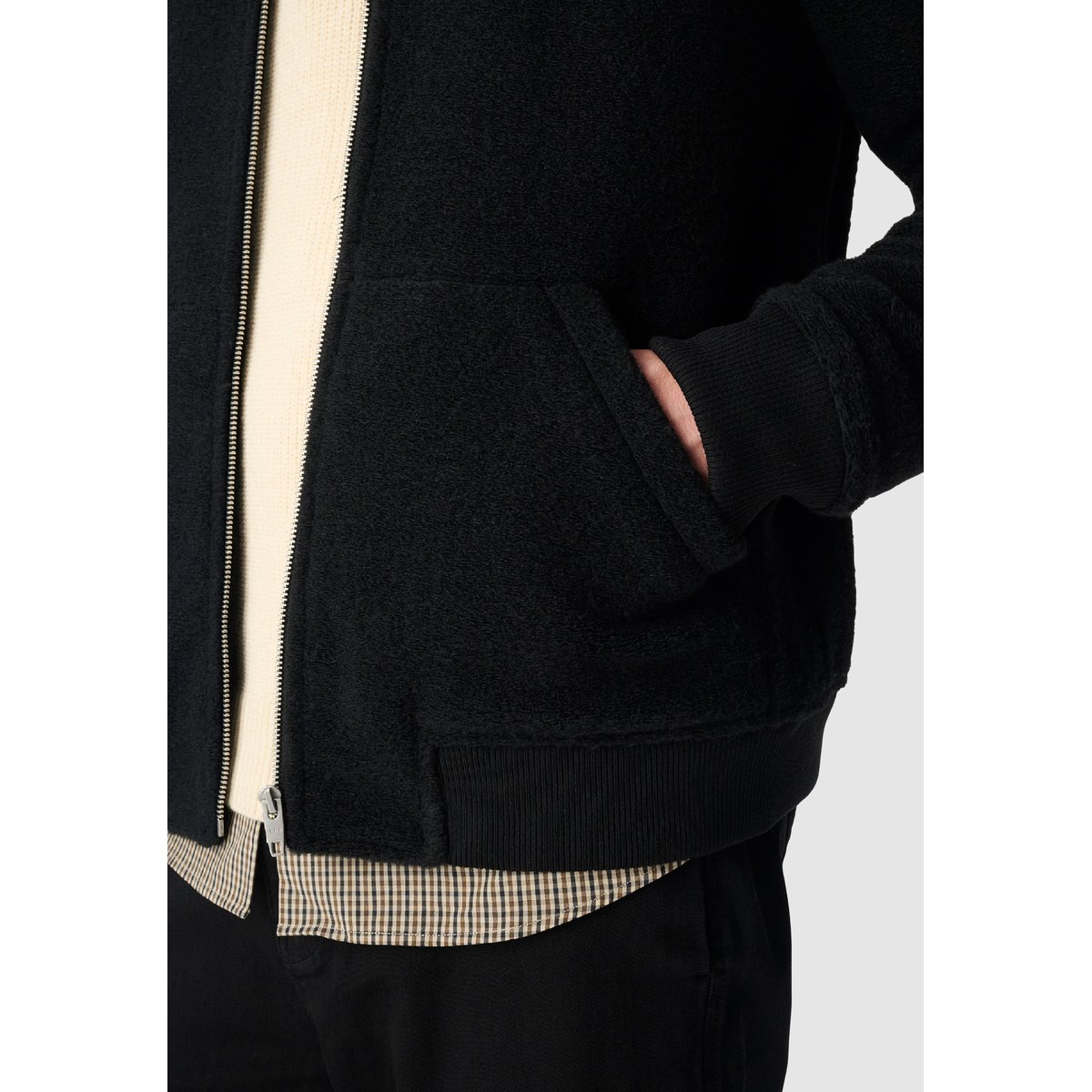Cardigan teddy laine bouillie noir, IKKS