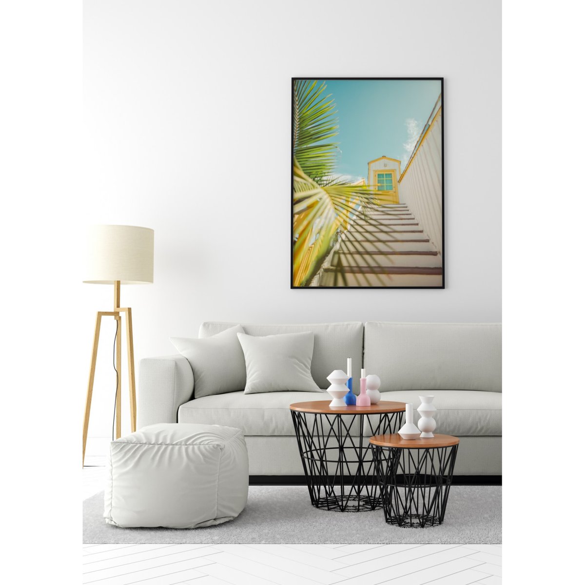 Affiche Stairs blanc, L'AFFICHERIE