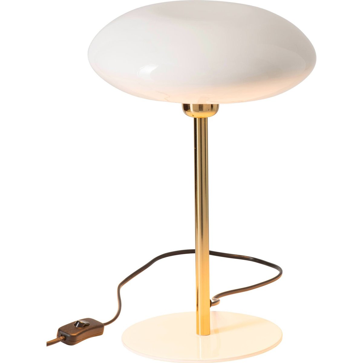 Lampe de table en métal chic blanc et doré, RECOLLECTION