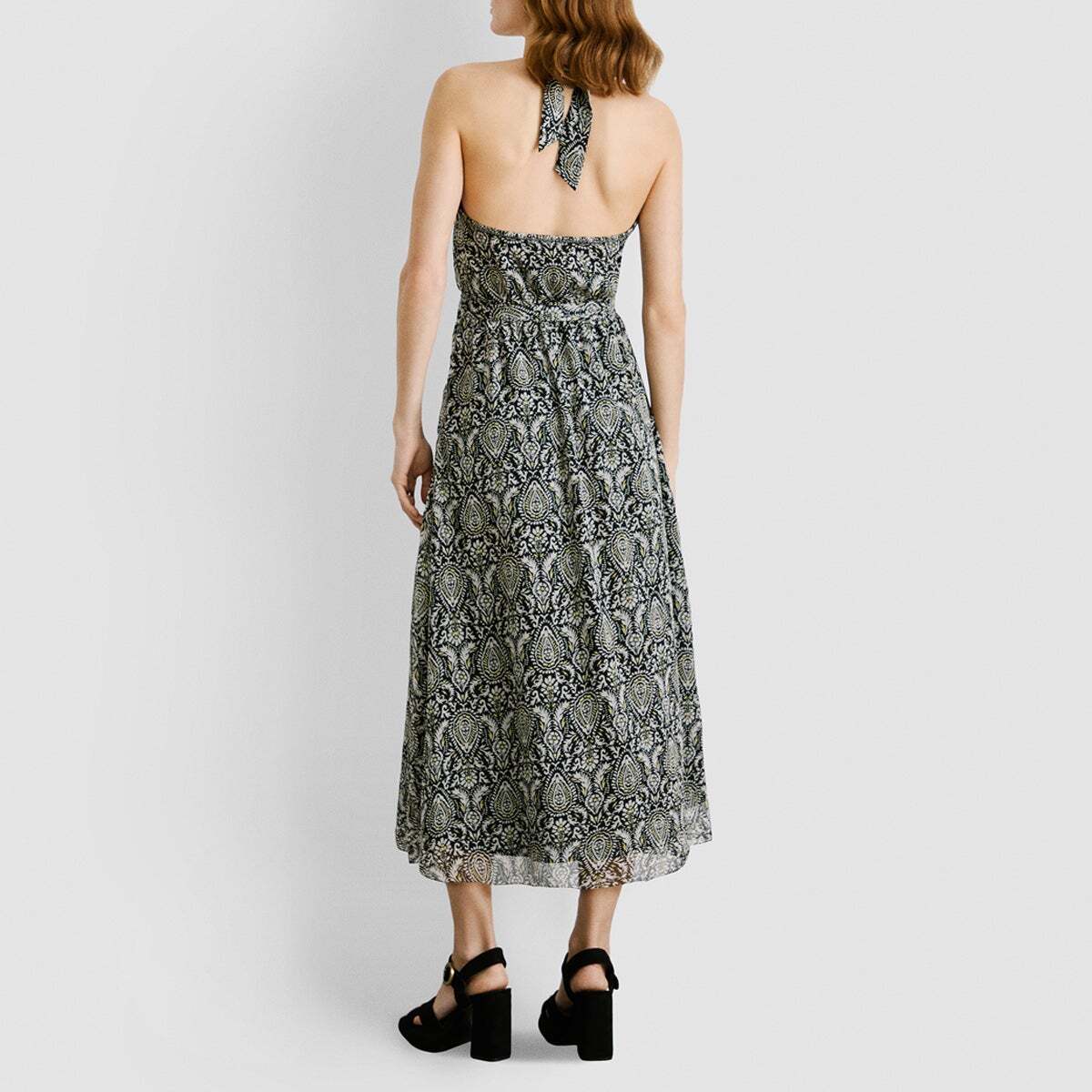 Robe Midi À Imprimé Paisley noir, PEPE JEANS