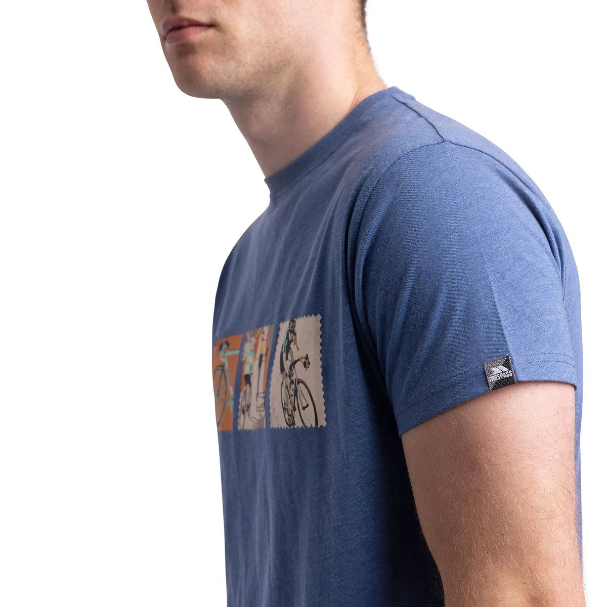 T-shirt KOOTEN ton indigo chiné, TRESPASS