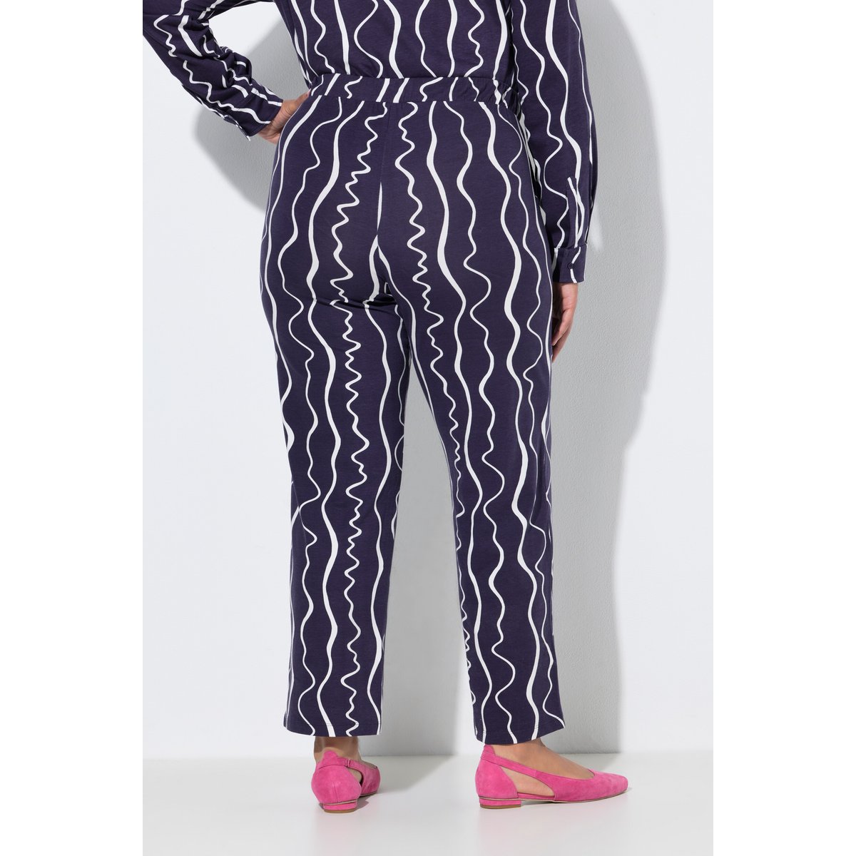 Pantalon en jersey prune foncé, ULLA POPKEN