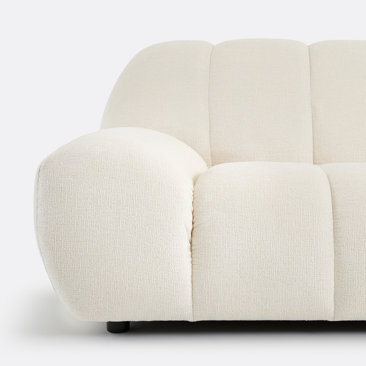 3-Sitzer-Sofa aus dickem Samt, Nuria ecru, LA REDOUTE INTERIEURS