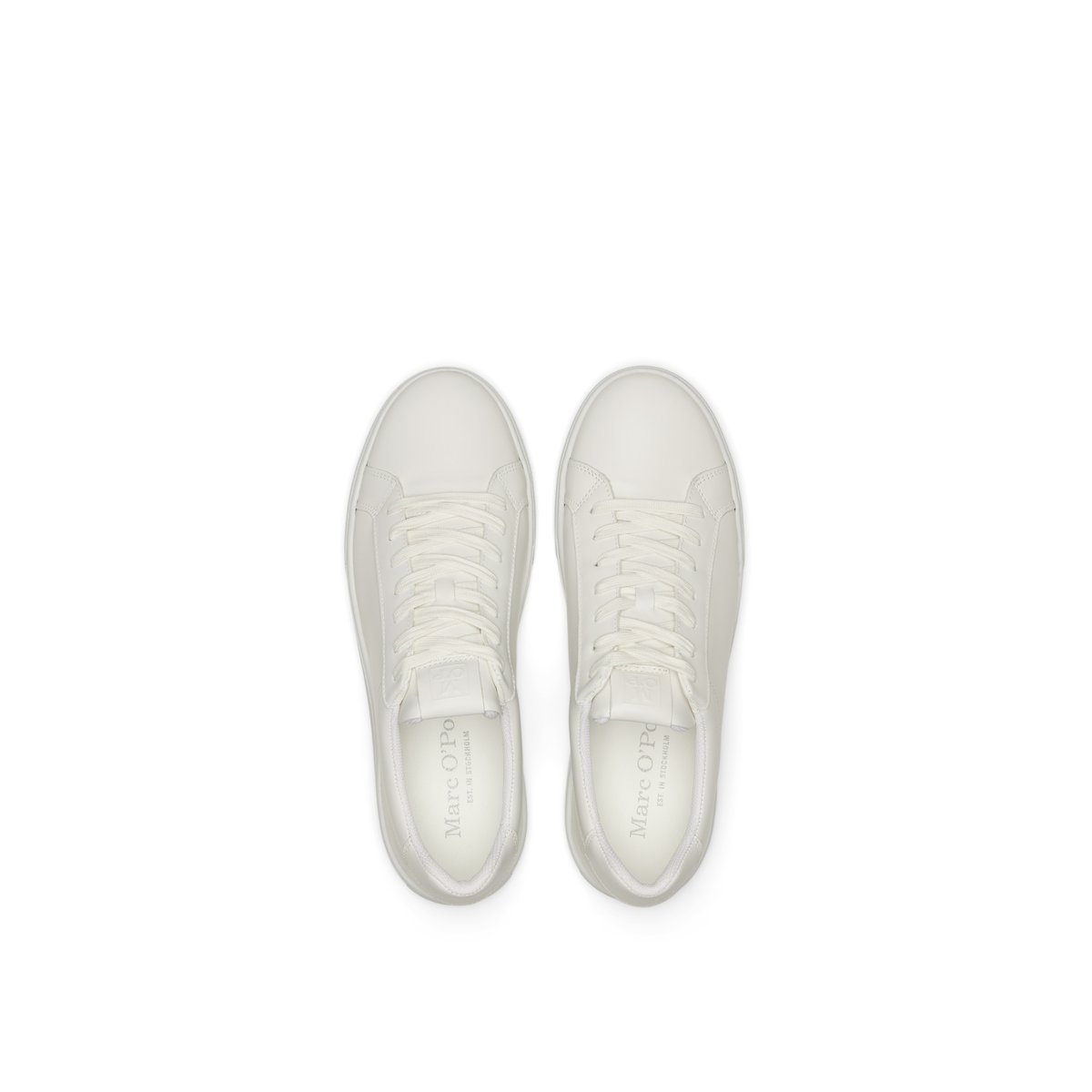 Sneaker Modèle Agar en cuir de bœuf nappa noble blanc, MARC O'POLO