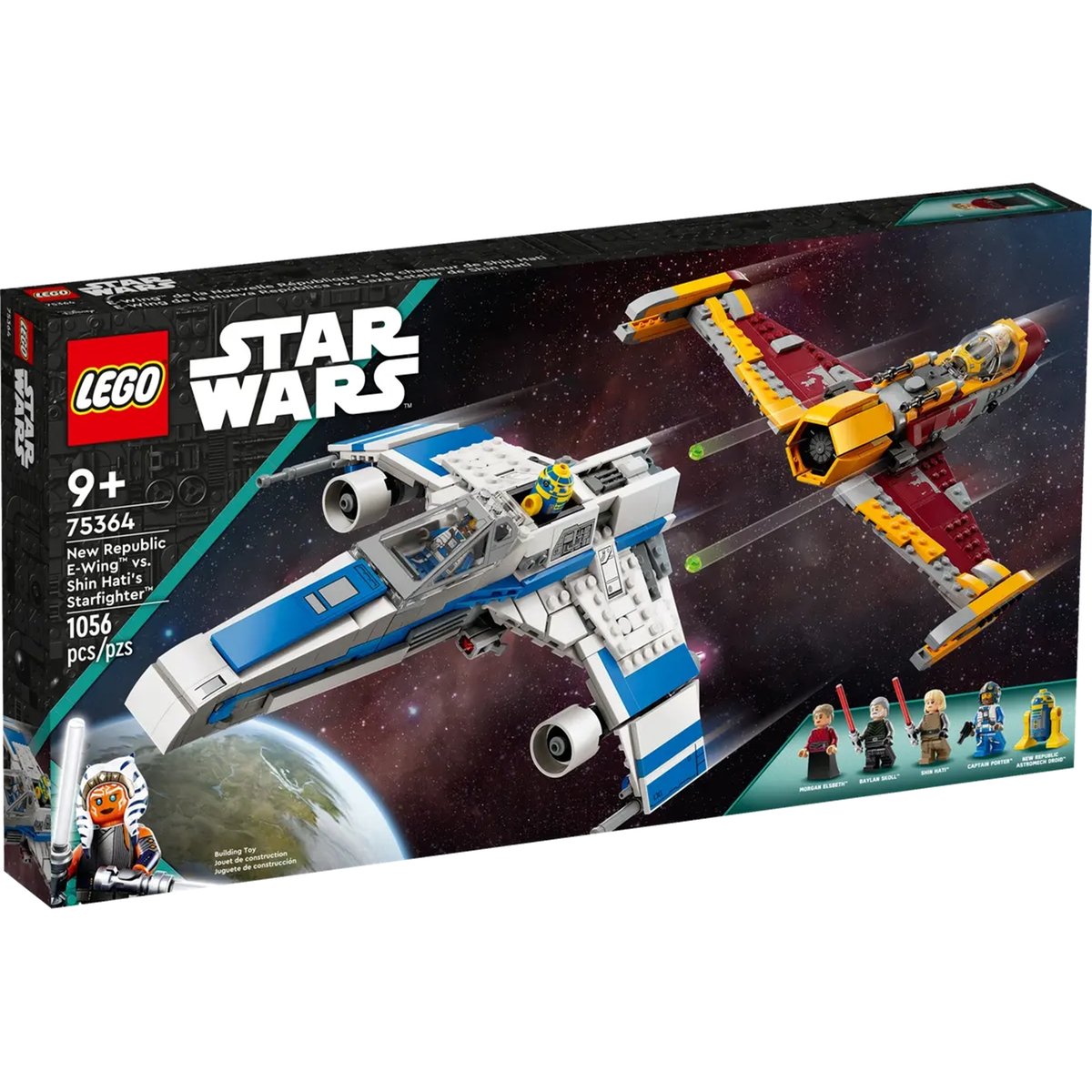 Star Wars L'E-wing de la Nouvelle République contre le chasseur de Shin Hati multicolore, LEGO