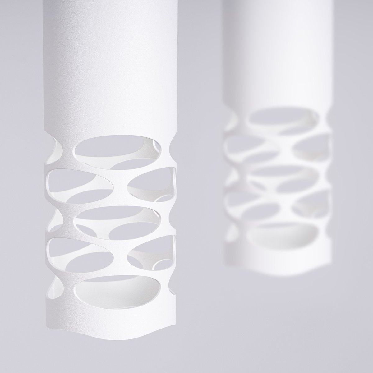 Suspension Acier Blanc GU10 2 Liro blanc, EDEN