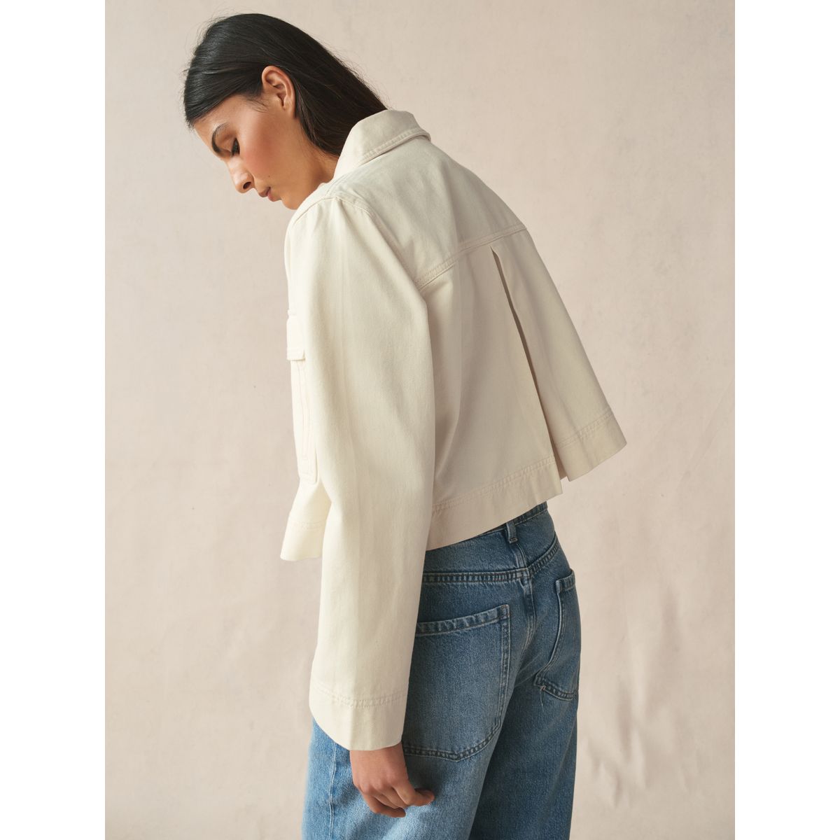 Veste en coton à 2 poches écru, NEXT