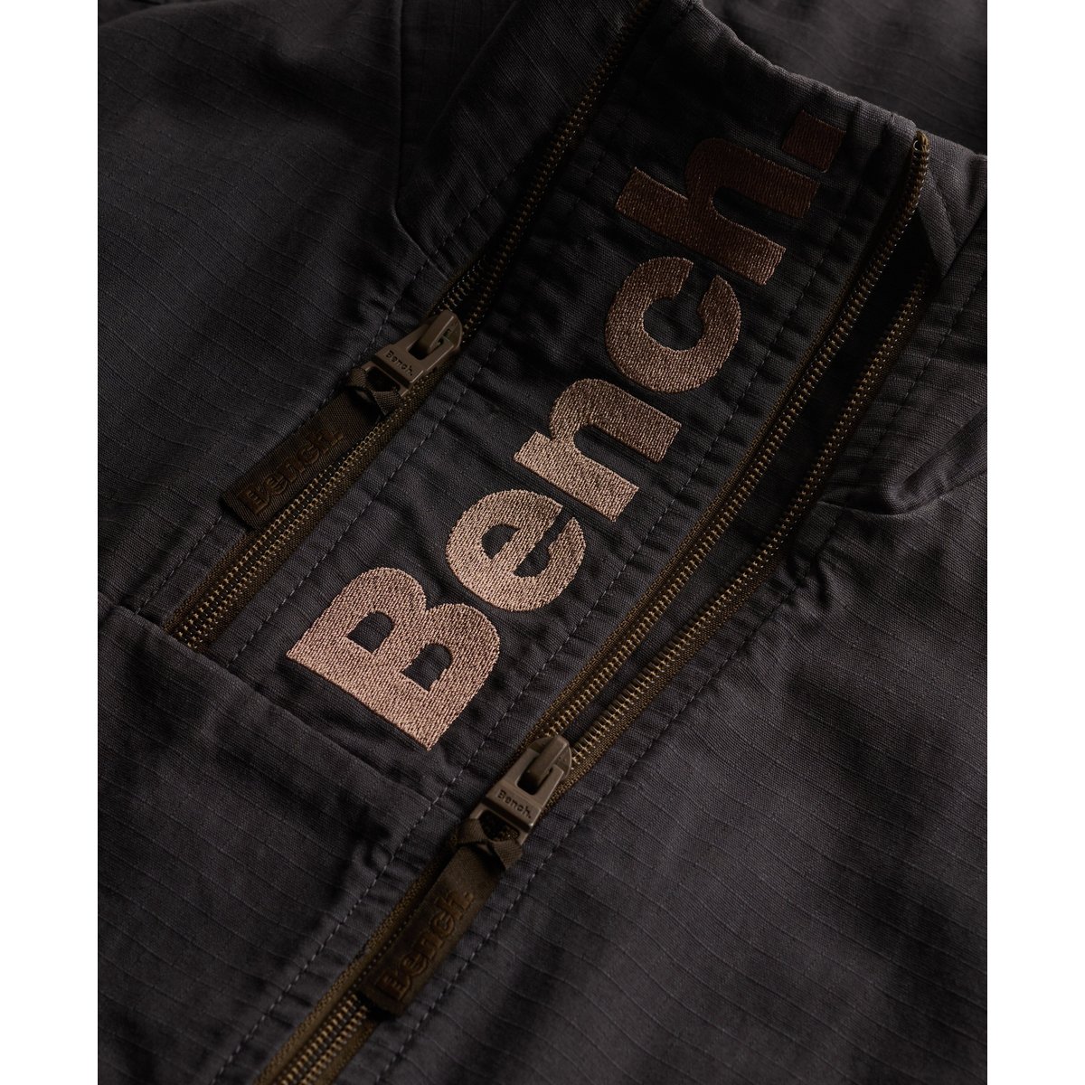 Veste Ripstop Bench à Double Zip et Col Montant anthracite/ dune, SUPERDRY