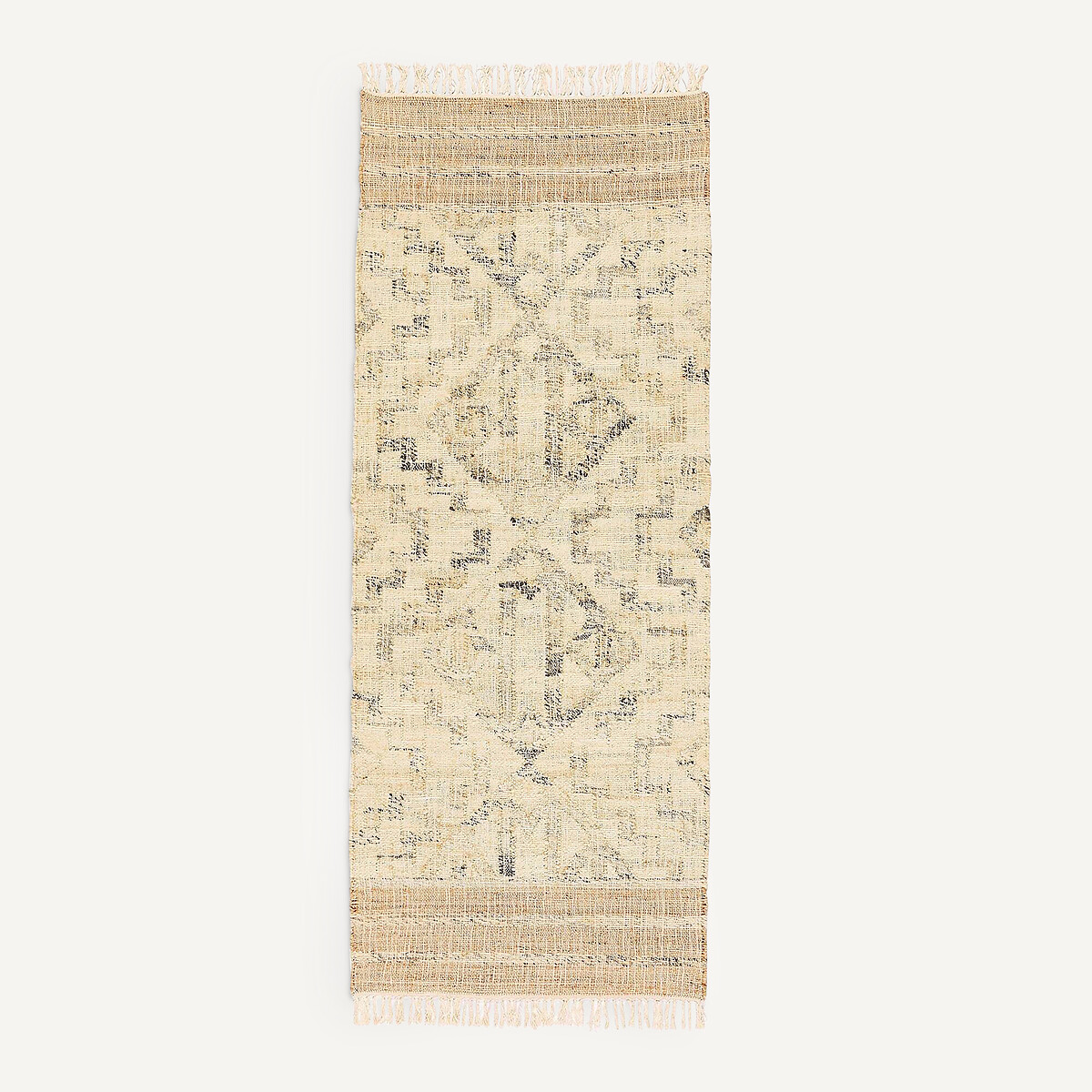 Tapis de couloir en jute, tissé main, Jelena gris/écru, AM.PM