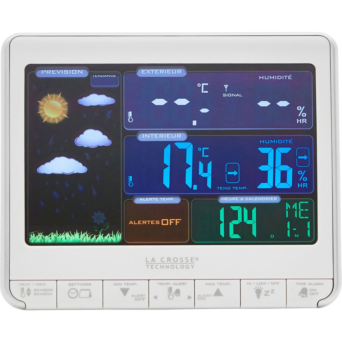 Station météo WS6826WHI silver couleur unique, LA CROSSE TECHNOLOGY