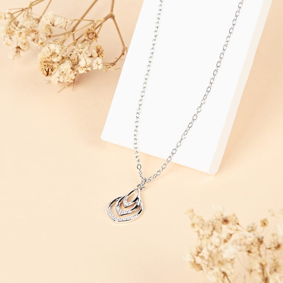 Colliers en Argent/oxyde de zirconium De Zirconium et Oxyde de zirconium argent, CLEOR