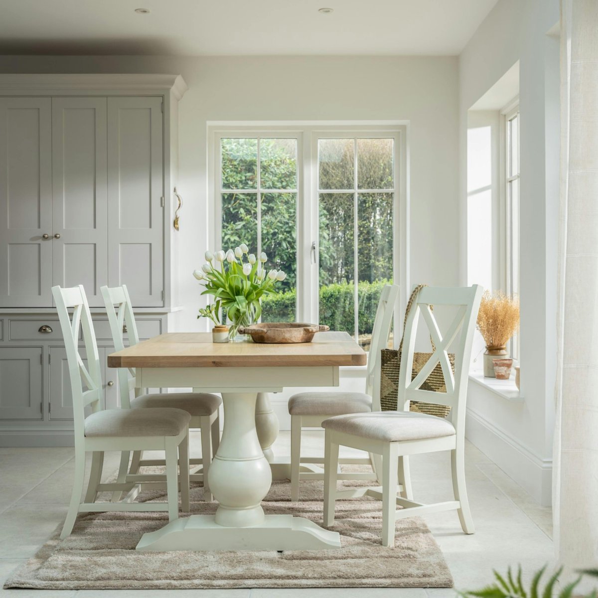 Table à manger extensible blanche style bord de mer 160-200 cm VELIA blanc, PIER IMPORT