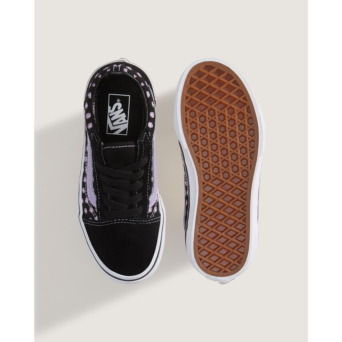 Baskets à scratchs OLD SKOOL V noir imprimé, VANS