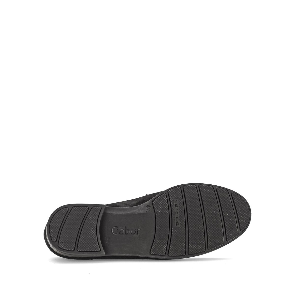 Ballerines en cuir lisse à talon décroché noir velours, GABOR