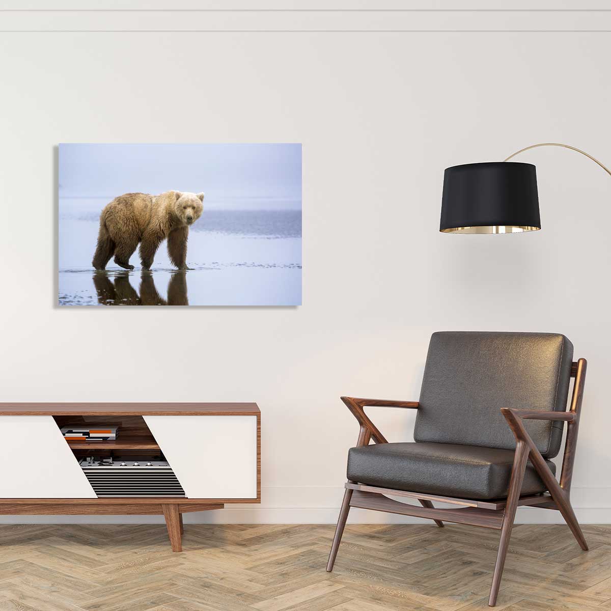 Tableau la marche de l'Ours tableau alu dibond, HEXOA