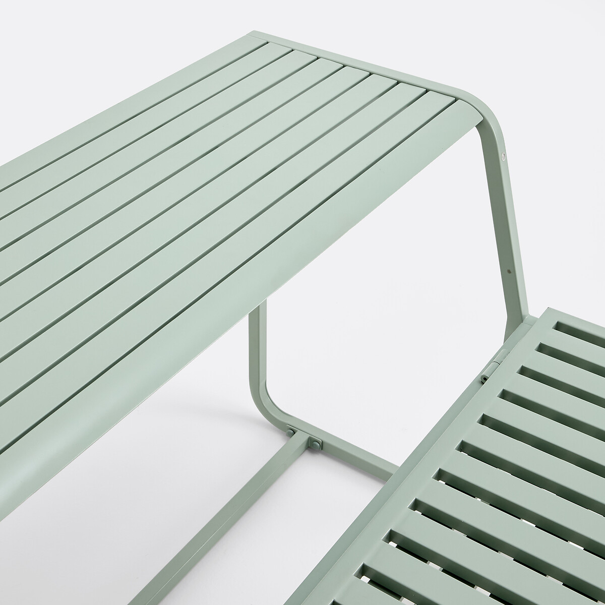 Talia Steel Garden Table Bench sage green, LA REDOUTE INTERIEURS