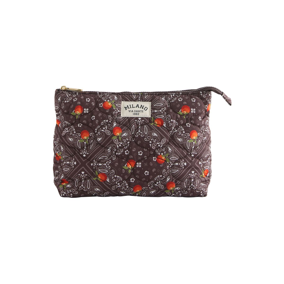 Pochette imprimée en nylon marron chocolat, NEXT