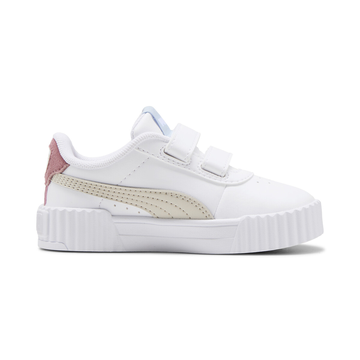 Baskets à scratch CARINA 3.0 WINTER SAFARI V blanc/beige/rose, PUMA