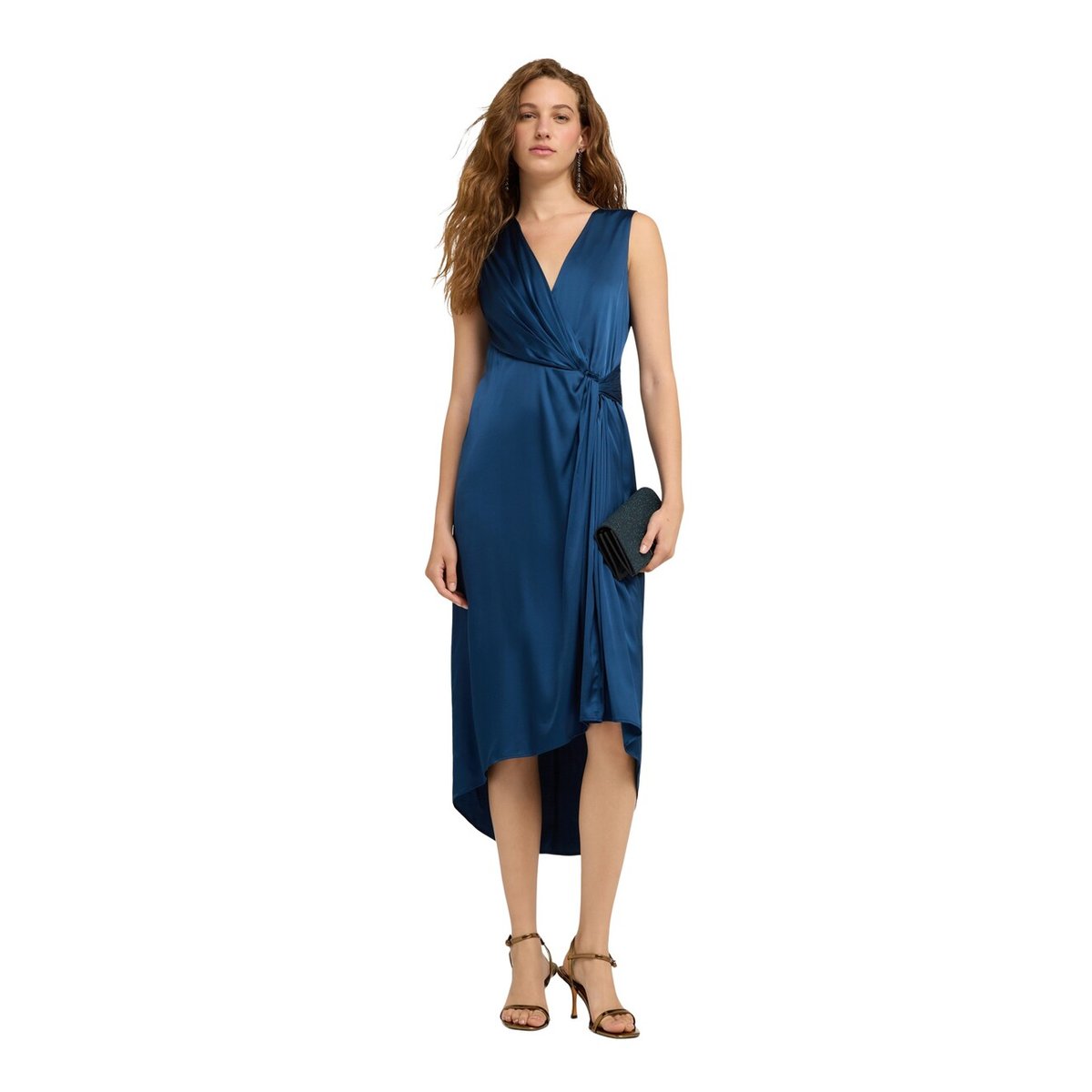 Robe avec drapé bleu, MOTIVI