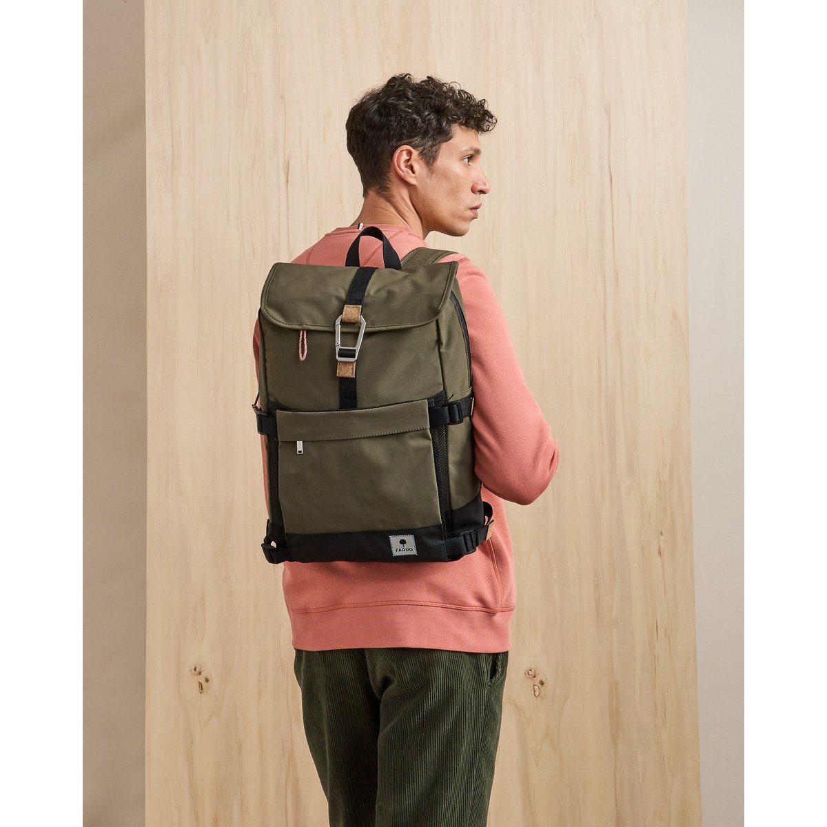 Sac nylon COMMUTER 2.2 vert olive, FAGUO