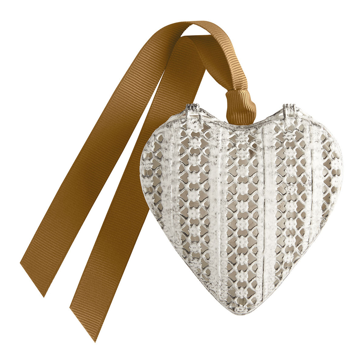 Boîte Cœur et décor parfumé CÈDRE ÉTERNEL blanc, MATHILDE M
