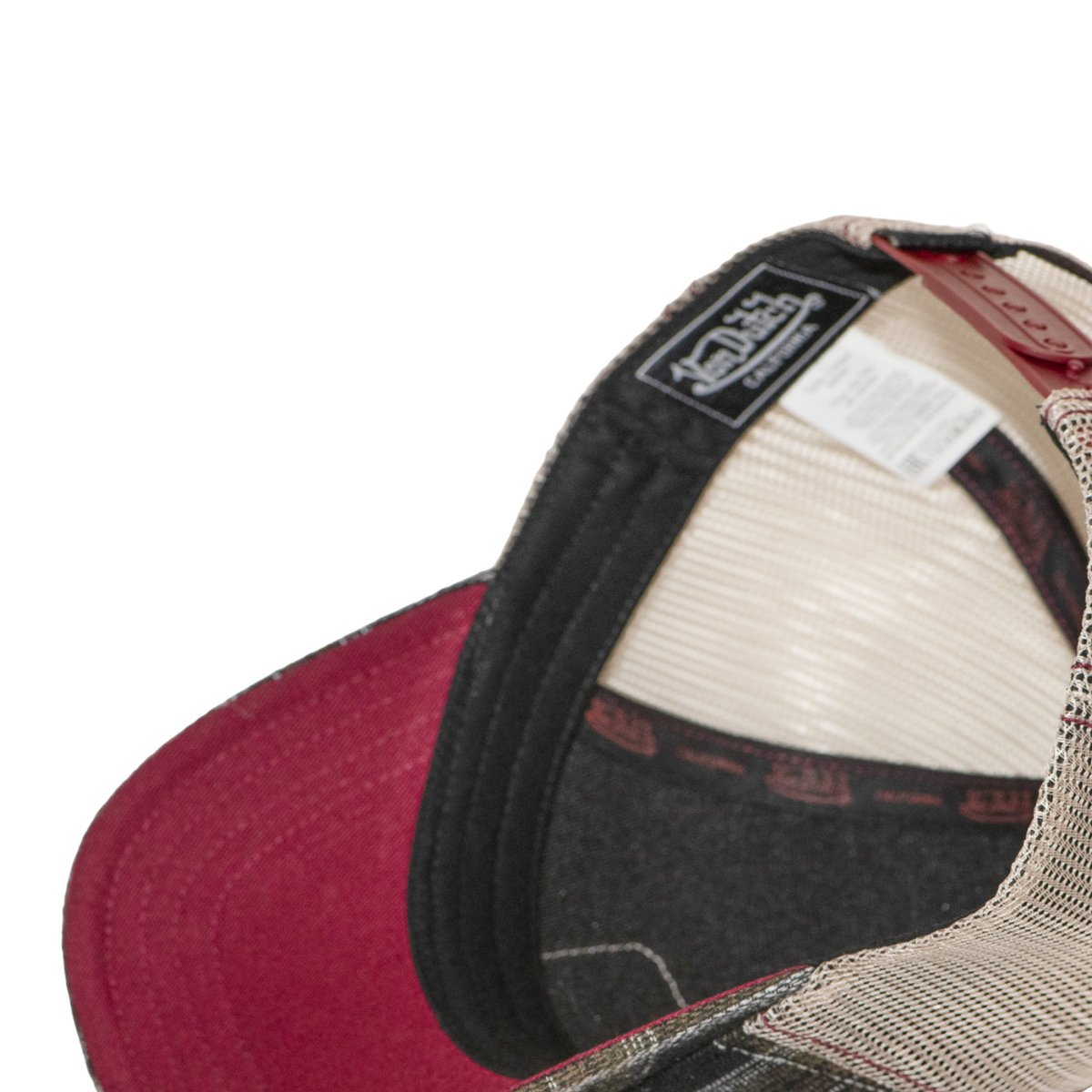 Casquette trucker SQUARES noir/blanc/beige, VON DUTCH