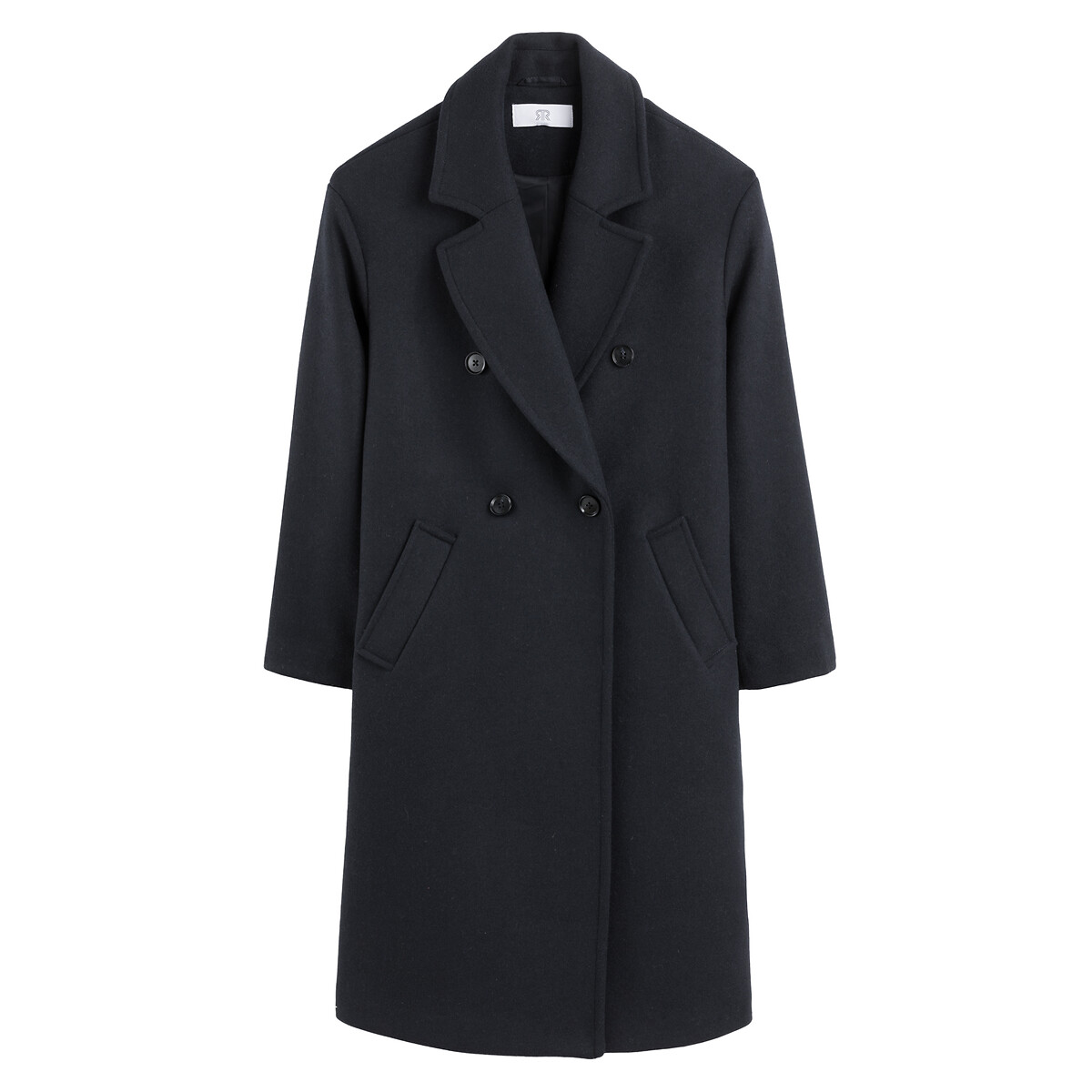 Signatures Barnabé Coat in Wool Mix navy blue, LA REDOUTE COLLECTIONS