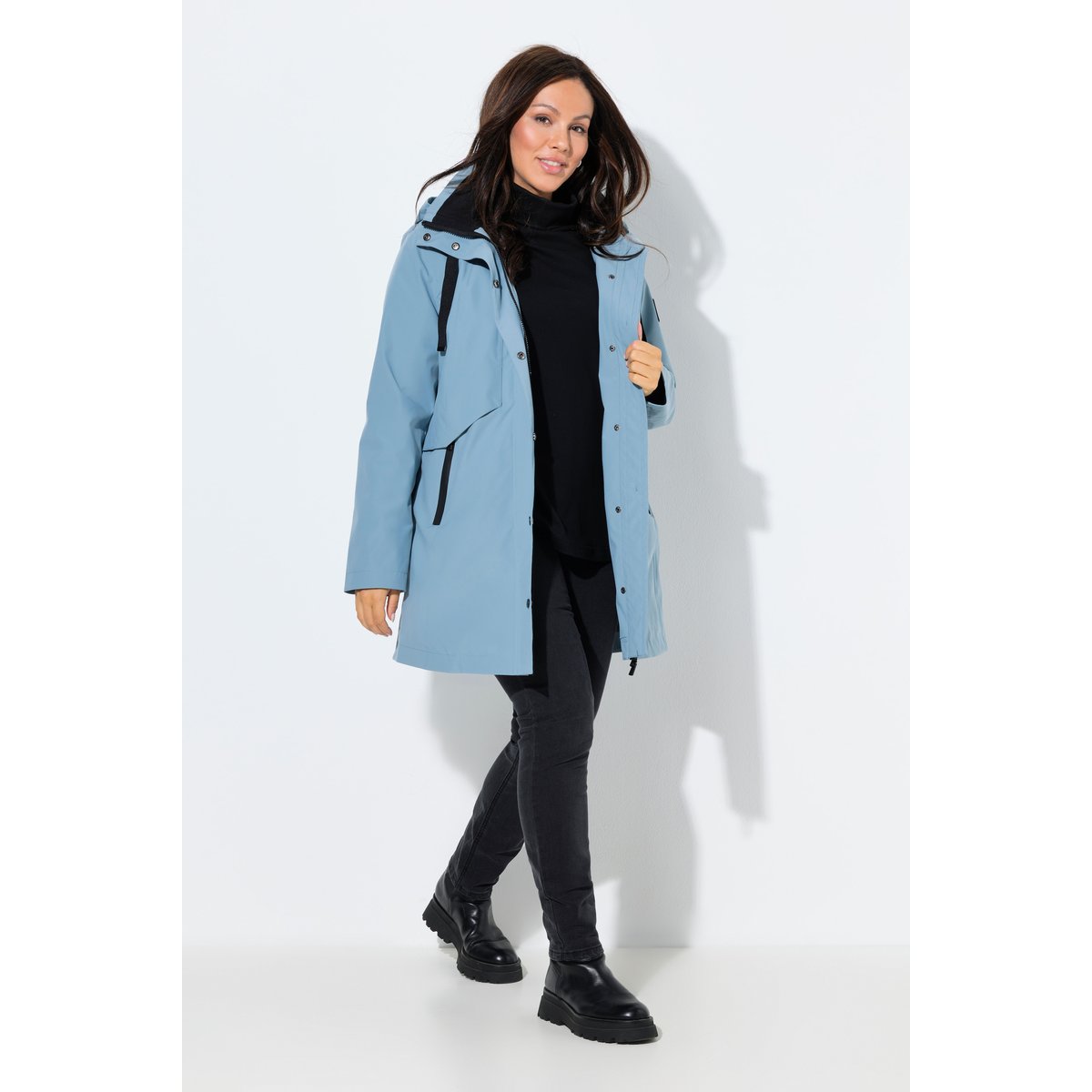 Veste technique HYPRAR à capuche gris bleu, ULLA POPKEN
