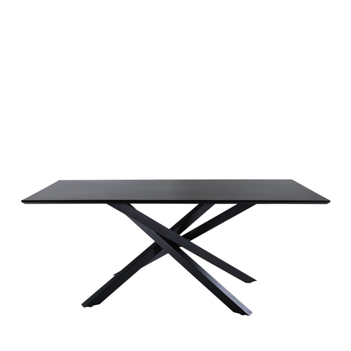 Table à manger 8 personnes en bois et métal- PIAZZA noir, VENTURE HOME