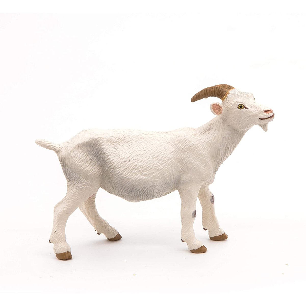 Figurine Chèvre blanche à cornes blanc, PAPO