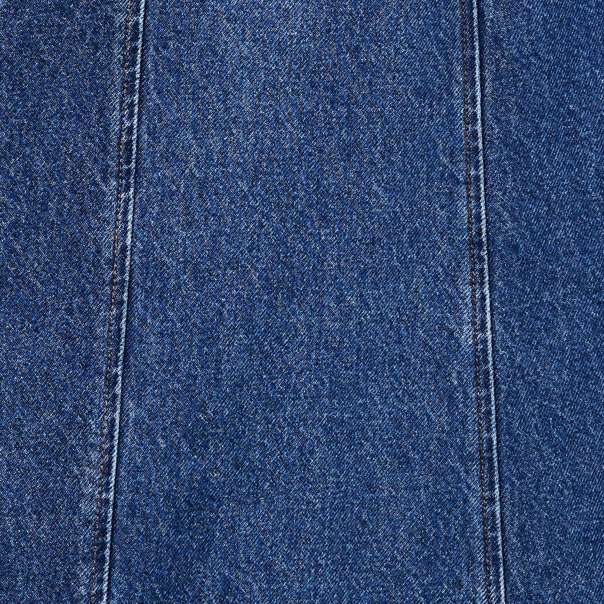 Jupe midi en denim stone denim, MONOPRIX