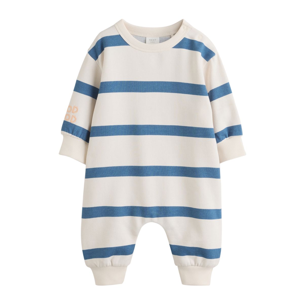 Barboteuse sweat baby rayure bleu/écru, NEXT