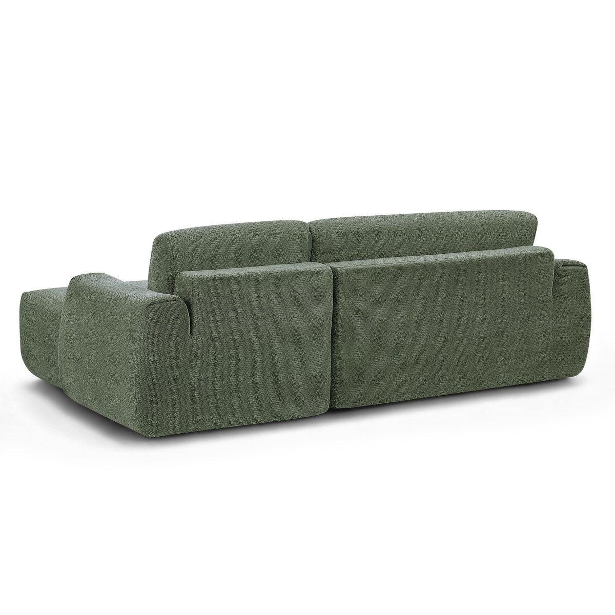 Canapé d'angle compressé 4 places tissu WESTA vert, BAÏTA